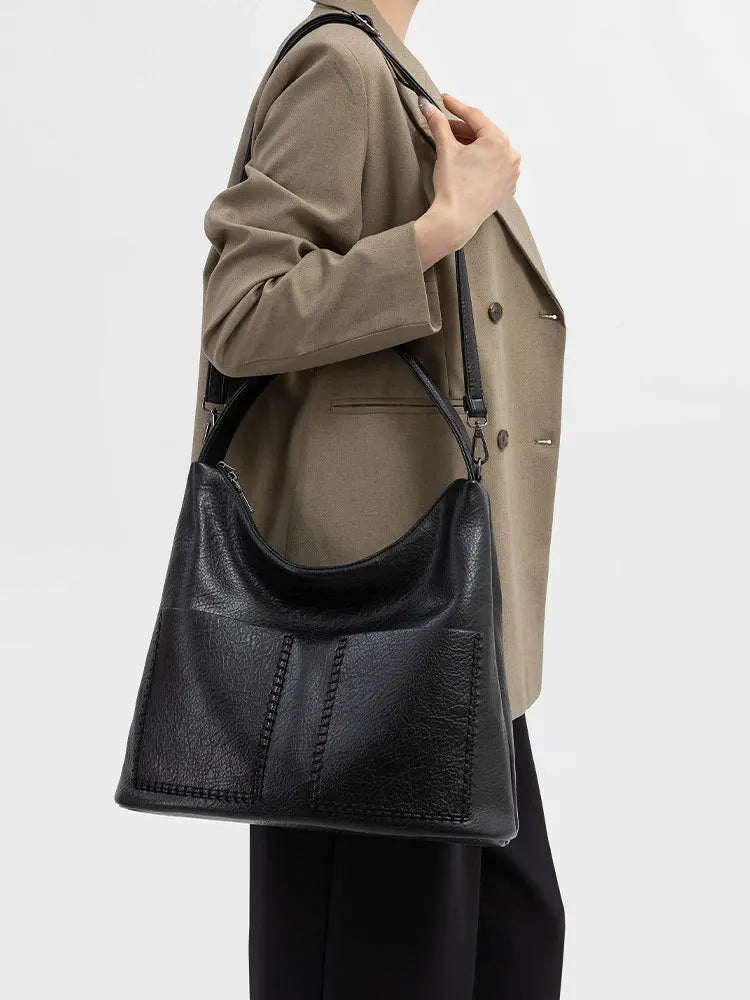 Luxury Designer Women's Leather Crossbody Bag Elegant Shoulder Handbag for Ladies Classic Stylish Tote Messenger Purse