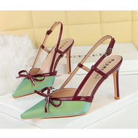 Bow Slim Heels High-End Women's Without Being Tired From Behind The Feet And Tripping Women's Singles Shoes