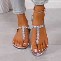 Sandals Summer Elastic Strap Casual Women's Sandals Fashionable Flat Soft Comfortable Slide for Women