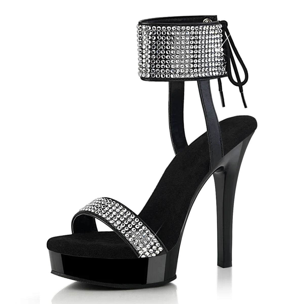 Club 13cm Strip High Heels Exotic Dancer Rhinestone Nightclub Gothic Stripper Pole Dance Fashion Sexy Fetish Full Dress