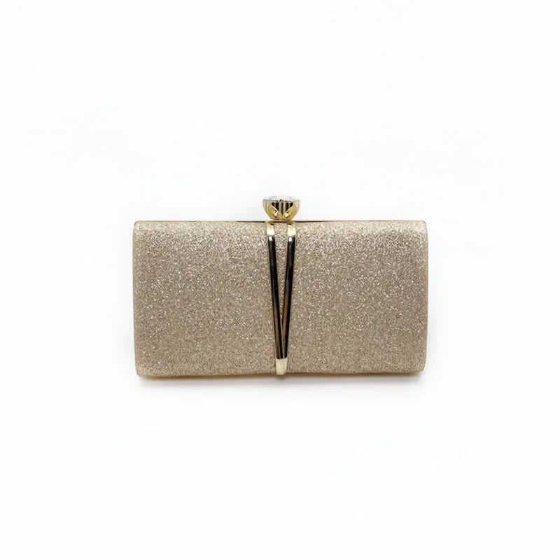 Shiny Glitter Evening Clutch Bag Women Wedding Purse Party Banquet Handbag Lady Elegant Daily Club Chain Bag