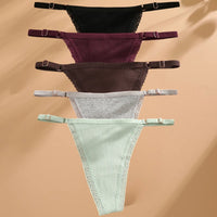 Sexy G-string Panties Cotton Women's Underwear  Adjustable Waist Girl Female Panties Bikini Lady Thongs Lingerie