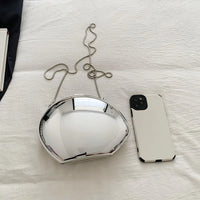 Acrylic Dinner Clutch Bag Women's Shoulder Crossbody Bag Fashionable Egg-Shaped Handbag Street Trend Lock Buckle Closure