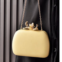 Dinner Bag Women Fashion Flower Buckle Handbag Wedding Bride Evening Bags Girls Cute Party Clutch Bag Shoulder Bags