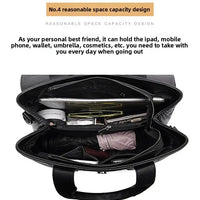 Large Capacity Ladies Handbag Fashion Woven Pattern Shoulder Bag Vintage Style Polyester Lining Soft PU Leather Material Commuter Bag