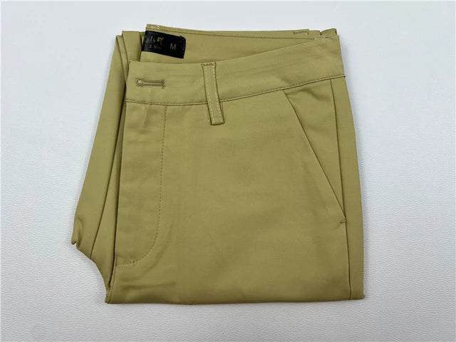 Fashion Ankle Length Suit Pants Office Lady Pencil Pantalones 8 Color Spring High Waist Women's Capris Basic Slim Work Trousers Natalia Home Fashion   khaki-CHINA-L-50-55kg Natalia Home Fashion