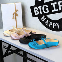 Ladies Slippers Bowknot Silks Satins Women Shoes Round Head Women Sandals Summer Shoes Women Slippers