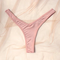 V Waist Sexy Sports Thongs Panties Women Solid Color Breathable G-string Knickers Comfort Crotch Low Waist Underwear Bikini