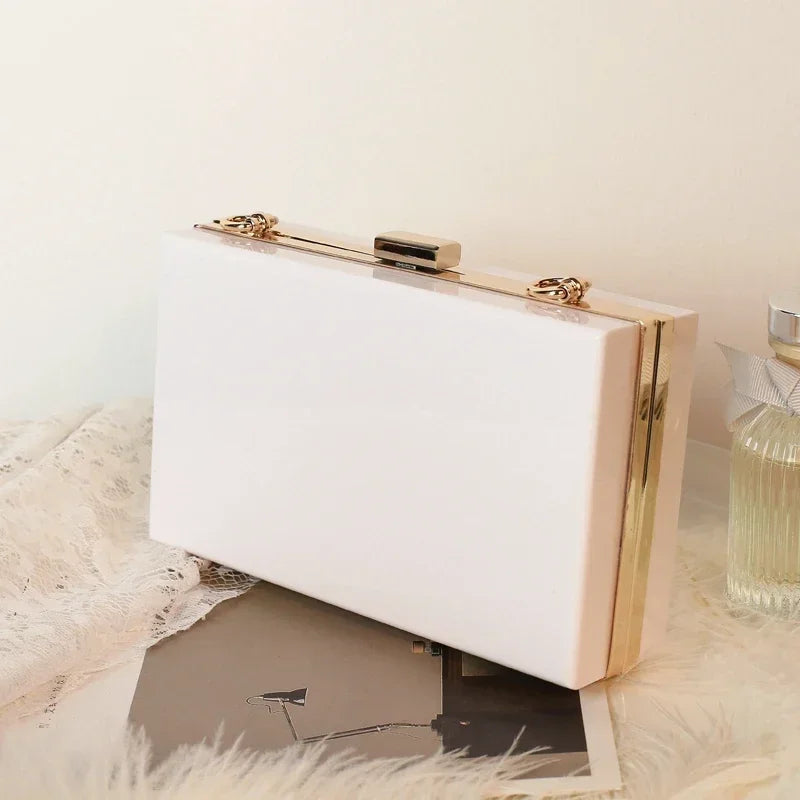 Acrylic Transparent Women Clutch Bag Chain Luxury Brand Women Evening Bags Handbag Chain Shoulder Bag