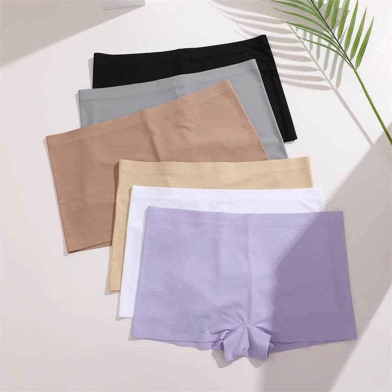 Women's Seamless Panties Sports Boxers Underwear Female Solid Color Comfortable Briefs Cozy Lingerie Intimate Underpants