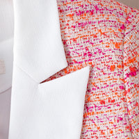 Fashion Red Plaid Ladies Blazer Jacket Women Long Sleeve Single Breasted Female Casual Coat