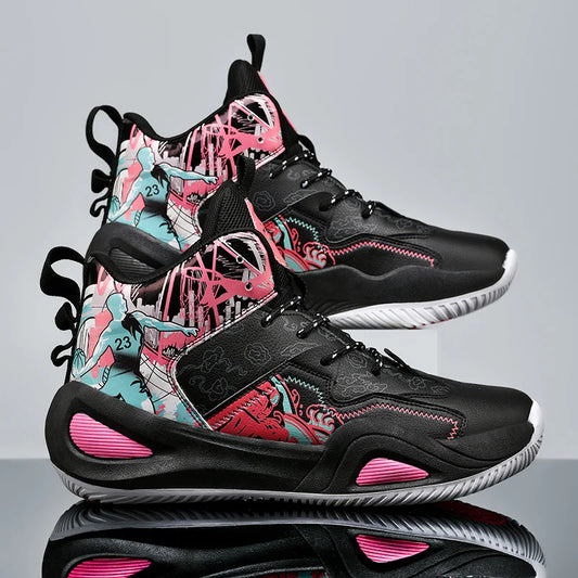 Professional Basketball Shoes Women Anti Slip Cushioning Wear Resistant Breathable Sneakers Outdoor Training Teen Athletic Shoes