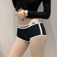 Pure Cotton Letter Print Underpants Sports Fitness Briefs Women's Underwear Cotton Comfortable Panties Hip-Up Female Lingerie