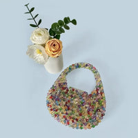 New Light Luxury and High-End Hand-Beaded Mini Bead Bag Shiny Portable Banquet Bag - Natalia Home Fashion
