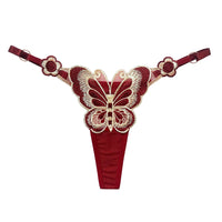 Sexy Lace Thong Women Butterfly Low Waist Panties G strings Transparent Mesh Briefs Adjustable Waist Panties Natalia Home Fashion    Natalia Home Fashion