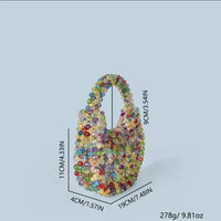New Light Luxury and High-End Hand-Beaded Mini Bead Bag Shiny Portable Banquet Bag - Natalia Home Fashion
