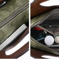 Vintage Genuine Leather Women's Bag Crossbody Shoulder Bag Fashion Large Capacity Handbag Tote Bag