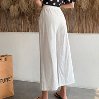 Casual Baggy Wide Leg Trousers Women Summer Thin Comfy Breathable Ankle Length Pants Vintage Loose Cotton Linen Straight Pants