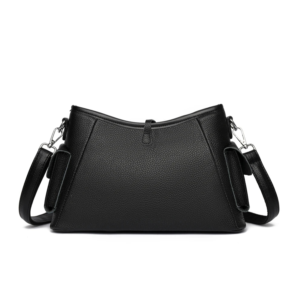 Soft Genuine Leather Crossbody Bag Women Fashion Shoulder Bag Large Capacity Handbag and Purse Ladies Cow hide Messenger Bag