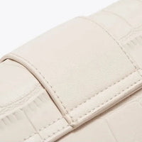 Luxury Two-Layer Cow Leather Handbag Women's Trendy Chain Crossbody Phone Bag Single Shoulder Bag Neutral Minimalist Style