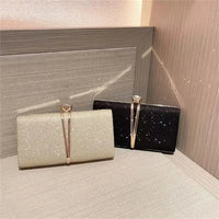 Shiny Glitter Evening Clutch Bag Women Wedding Purse Party Banquet Handbag Lady Elegant Daily Club Chain Bag