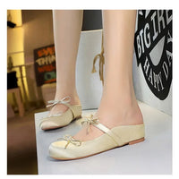 Ladies Slippers Bowknot Silks Satins Women Shoes Round Head Women Sandals Summer Shoes Women Slippers