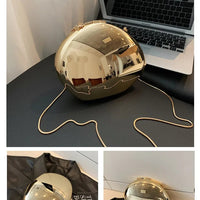 Acrylic Dinner Clutch Bag Women's Shoulder Crossbody Bag Fashionable Egg-Shaped Handbag Street Trend Lock Buckle Closure