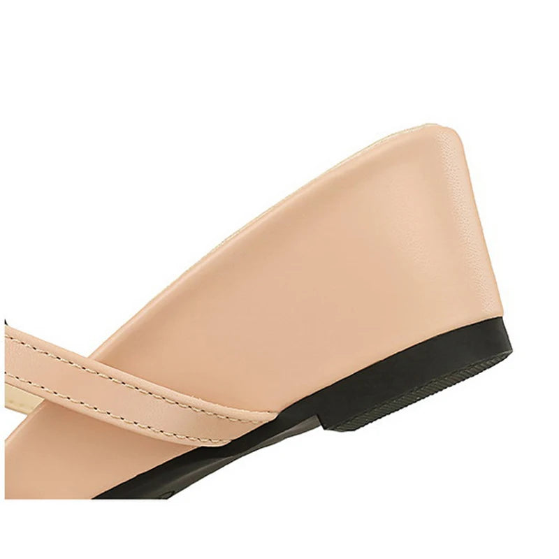 Fashion Butterfly knot Pumps Women's Slippers Fashion Pointed Toe Ankle Strap Wedges Heels Party Shoes