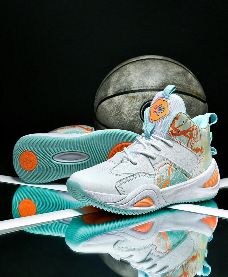 Professional Basketball Shoes Women Anti Slip Cushioning Wear Resistant Breathable Sneakers Outdoor Training Teen Athletic Shoes