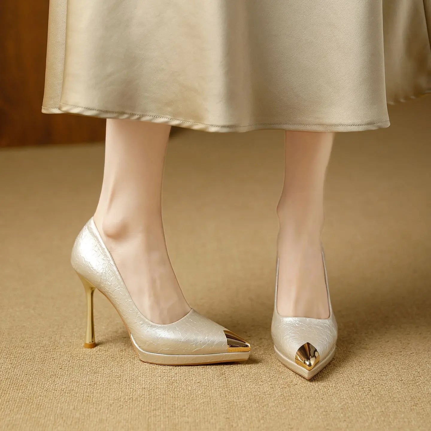 Elegant Heel Women's Shoes Party Style Comfortable Waterproof Platform Hollow out Design Fashion