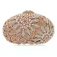 Luxury Crystal Clutch Purse Evening Bags Clutches Rhinestone Women Party Bag Diamond Leaves Shoulder Bags