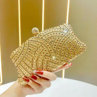 Women's Bags Women's Shiny Rhinestone Dinner Bags Can Be Matched With Dress Clutch Bags Fashion Temperament Elegant Clutch Bag