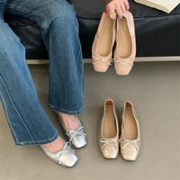 French Vintage Ballet Style Flat Bottom Single Shoes Women's Square Head Soft Bottom Mary Janes - Natalia Home Fashion