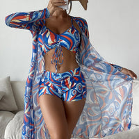 Sexy Print Bikini Women High Waist Swimsuit Cover Up Swimwear Female Lady Bathing Suit Swimming Summer Beachwear