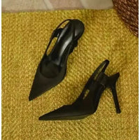 Women Sling back Sandals Pointed Toe Slip on Thin High Heel Ladies Elegant Pumps Shoes Sandals