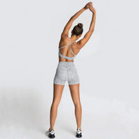 Seamless Yoga Two-piece Set Running Bra Shorts Sports Underwear Beauty Back Fitness Gym 2-piece Short Suit