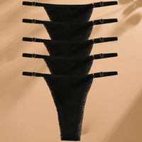 Sexy G-string Panties Cotton Women's Underwear  Adjustable Waist Girl Female Panties Bikini Lady Thongs Lingerie
