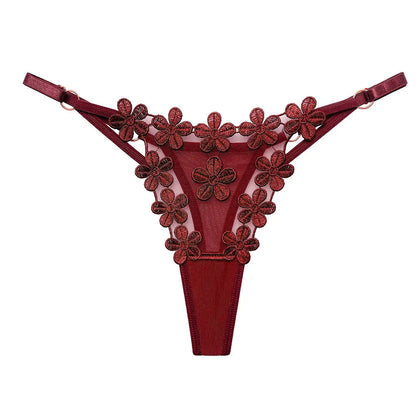 Sexy Lace Thong Women Butterfly Low Waist Panties G strings Transparent Mesh Briefs Adjustable Waist Panties Natalia Home Fashion    Natalia Home Fashion