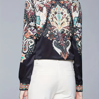 Elegant office and casual ladies shirts Fashion printed Women Blouses Long sleeve Tops