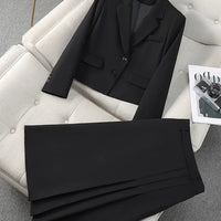 Fashion Office Half Skirt Set for Women Slim Fit Long Sleeved Single Row Two Button Half Skirt Two Piece Set