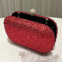 Women Rhinestone Purse Women's Round Box Shaped Evening Bags Elegant Formal Party Stylish Ladies Handbag Silver Clutch