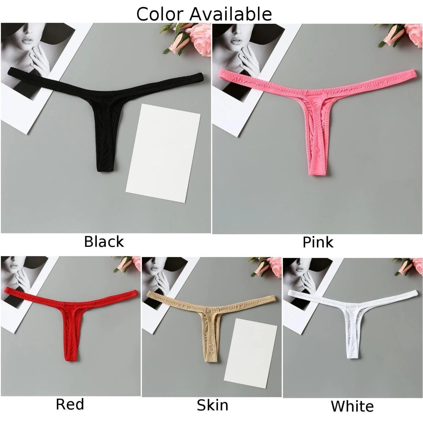 Women T Back Thin Sexy Sports Low Waist Sexy Underwear Woman Thin Soft Straps Simple Breathable Erotic Lingerie Low Waist Thongs