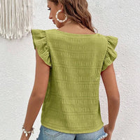 Casual Blouses For Women Fashion Shirts Elegant Sweet Loose Ruffles Sleeve Female Tops
