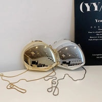Acrylic Dinner Clutch Bag Women's Shoulder Crossbody Bag Fashionable Egg-Shaped Handbag Street Trend Lock Buckle Closure