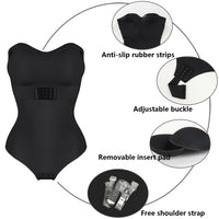 Strapless Thong Bodysuits 4XL Women Belly Control Full Body Shaper Push Up Breast Underwear Plus Size Women's Clothing