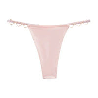 Women Sexy Thongs Low Rise Ladies G-string Heart Decoration Erotic Intimate Lingerie T-Back New Fashion Cotton Crotch Panties