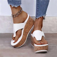 Women's Wedge Platform Sandals Women Summer Shoes Flip Flops Ladies 7.5cm Thick Bottom Casual Slippers Shoe - Natalia Home Fashion