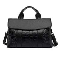 Large Capacity Ladies Handbag Fashion Woven Pattern Shoulder Bag Vintage Style Polyester Lining Soft PU Leather Material Commuter Bag