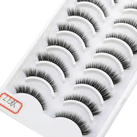 10 pairs natural long 3D mink false eyelashes fake lashes makeup kit Mink Lashes extension eye lashes short eyelashes Natalia Home Fashion    Natalia Home Fashion