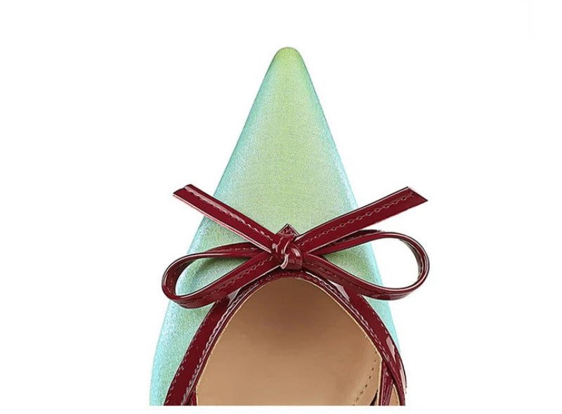 Bow Slim Heels High-End Women's Without Being Tired From Behind The Feet And Tripping Women's Singles Shoes